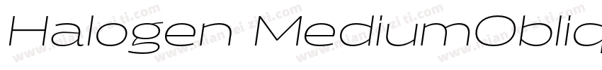 Halogen MediumOblique字体转换